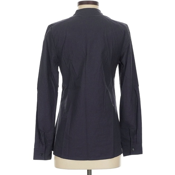 Joe's Jeans Gray V Neck Long Sleeve Buttoned Blouse M NWOT - Picture 4 of 4